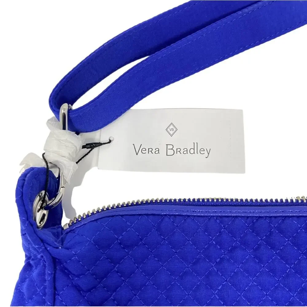 Vera Bradley Carson Hobo Bag In Gage Blue Microfiber New With Tags